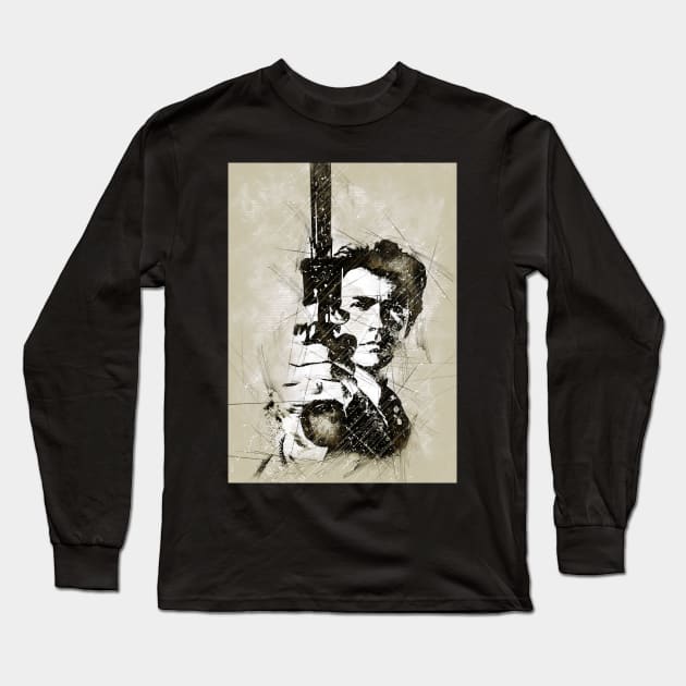 Clint Sketch Long Sleeve T-Shirt by Durro